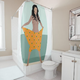 Cortina Para Box Uma mulher na praia