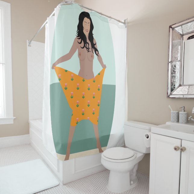 Cortina Para Box Uma mulher na praia (In Situ)