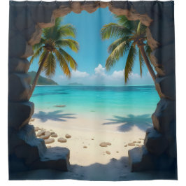 Cortina Para Box Uma visão chave da bela cena do oceano