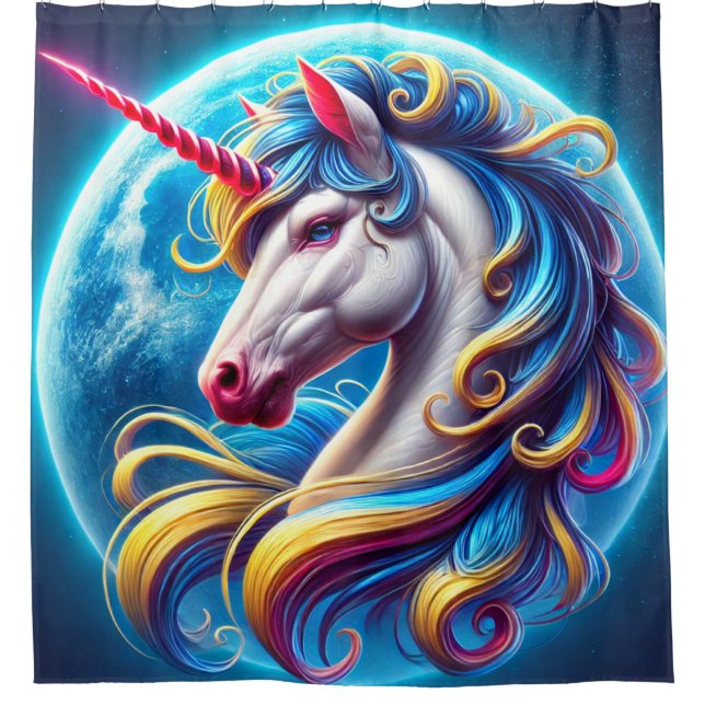 Cortina Para Box Unicorn Art (Frente)