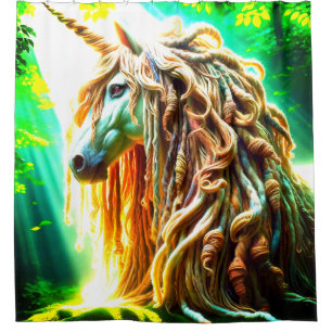 Cortina Para Box Unicorn com Dreadlocks