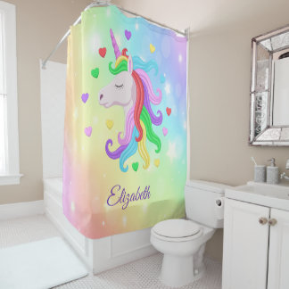Cortina Para Box Unicorn Pony Rainbow Stars Pastel Girly Magical