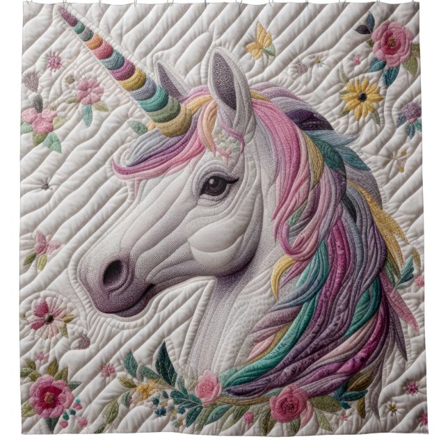 Cortina Para Box Unicórnio Filtrado (Frente)