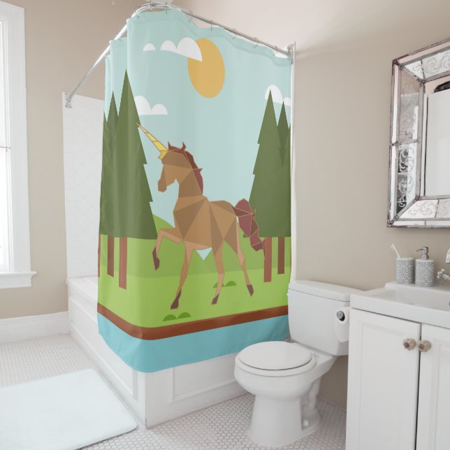 Cortina Para Box Unicórnios (In Situ)