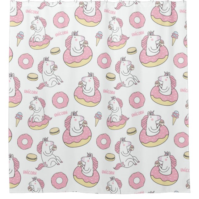 Cortina Para Box Unicórnios (Frente)