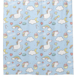 Cortina Para Box Unicórnios