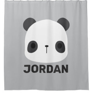 Cortina Para Box Urso Panda Bonito com Nome Personalizado