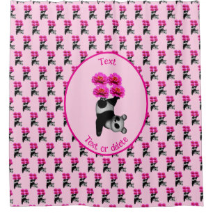 Cortina Para Box Urso Panda de Malabarismo Fofo Personalizado