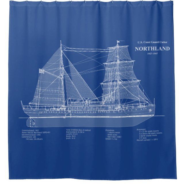 Cortina Para Box USCG Cutter Northland wpg- 49 - ABD (Frente)