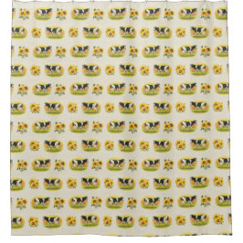 Cortina Para Box Vacas e Chás de girassóis