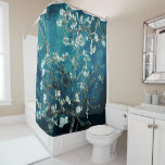 Cortina Para Box Van Gogh Almond Blossoms Dark Teal<br><div class="desc">Transforme seu banheiro em um oásis artístico com esta cortina de chá mostrando o Almond Blossoms de Vincent Van Gogh em um pano de fundo escuro. O impressionante design floral cria uma nota ousada que eleva instantaneamente seu espaço com elegância de eterno. Feita para durar, ela combina função prática com...</div>