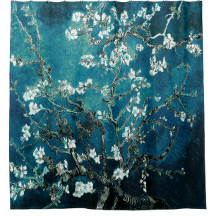 Cortina Para Box Van Gogh Almond Blossoms : Teal Escuro