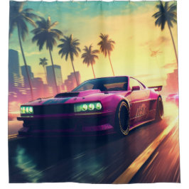 Cortina Para Box Veículo de corrida de automóveis no céu