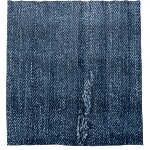 Cortina Para Box Velho denim rasgado: textura jeans.
