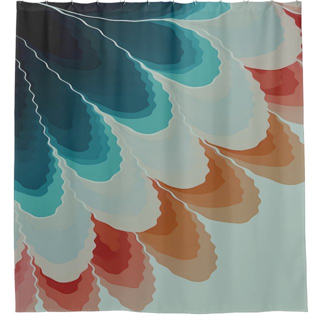 Cortina Para Box Ventilador abstrato Boho (Frente)