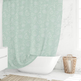 Cortina Para Box Verão de Conchas Marinhas Boho Náutico Costeiro Me