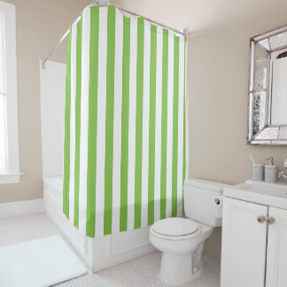 Cortina Para Box Verde limão leve e branco simples