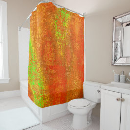 Cortina Para Box Vermelho a limão com ranhuras e tinta manchada esf