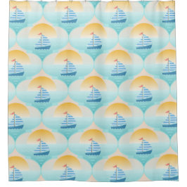 Cortina Para Box Viagem ao Barco do Navegador de Praia