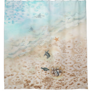 Cortina Para Box Viagem de Tartaruga do Mar