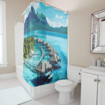 Viagens vintage de Arte da Polinésia Francesa Bora