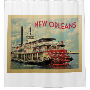 Cortina Para Box Viagens vintage de Nova Orleães Louisiana
