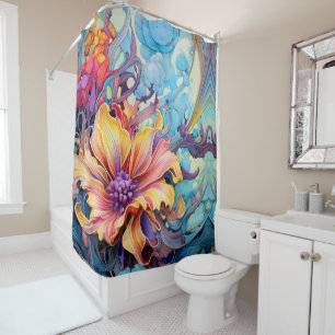 Cortina Para Box Vibrant Floral Rhapsody
