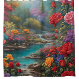 Cortina Para Box "Vibrant Garden Brook"