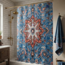 Vibrant Persian Vintage Rug Turquoise