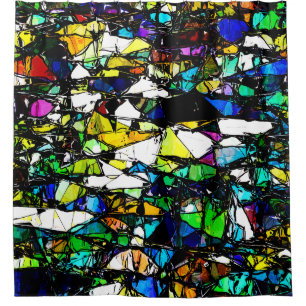 Cortina Para Box Vidro abstrato