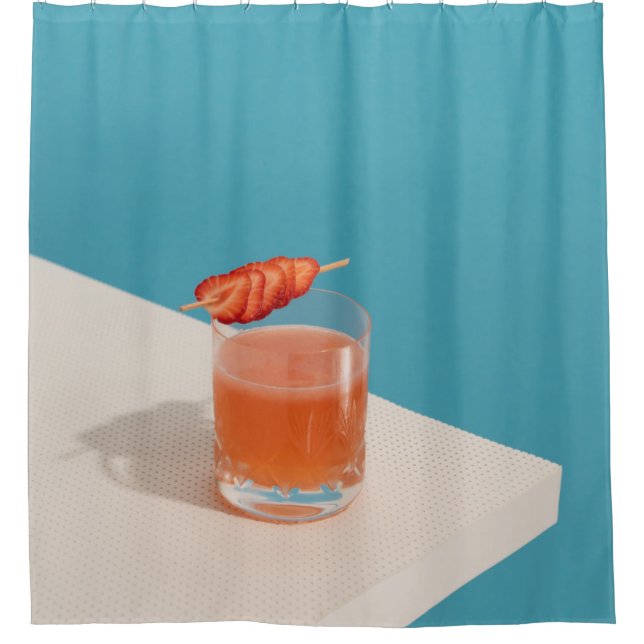 Cortina Para Box Vidro límpido de bebendo com líquido castanho (Frente)