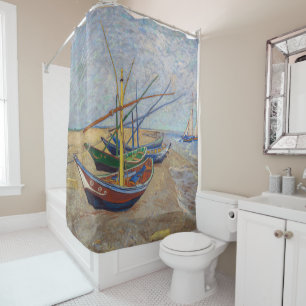 Cortina Para Box Vincent van Gogh - Barcos de Pesca na Praia