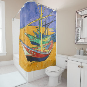 Cortina Para Box Vincent van Gogh - Barcos de Pesca na Praia
