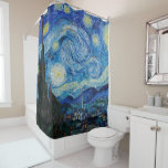 Cortina Para Box Vincent Van Gogh Na Noite Estrelada<br><div class="desc">Vincent Van Gogh é o Detalhe da Noite Estrelada</div>