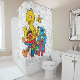 Cortina Para Box Vintage 123 Sesame Street