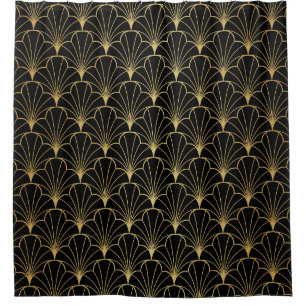 Cortina Para Box Vintage art deco - padrão sem falhas