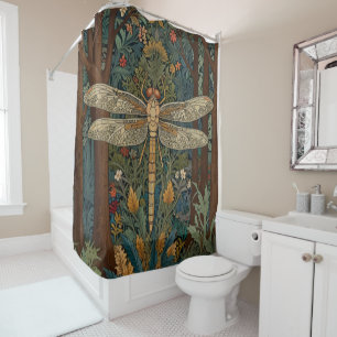 Cortina Para Box Vintage art nouveau dragonfly boho chic