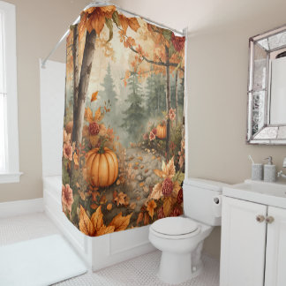 Cortina Para Box Vintage Autumn Forest Landscape
