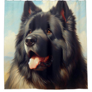 Cortina Para Box Vintage Bouvier des Flandres Painting