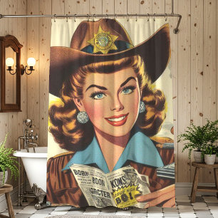 Cortina Para Box Vintage Country Pulp Girl