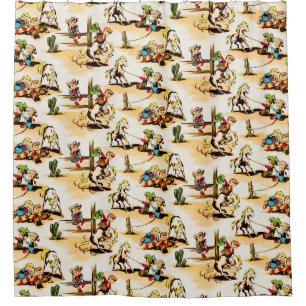 Cortina Para Box Vintage Cowboy Cowboy Country Kids Pony Cactus