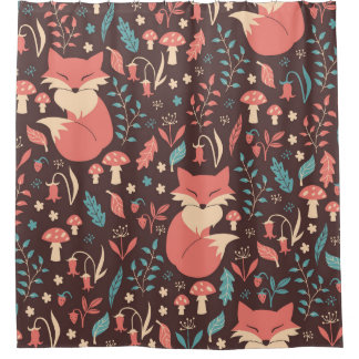 Cortina Para Box Vintage Floral: Ilustração Sem Costura Elegante