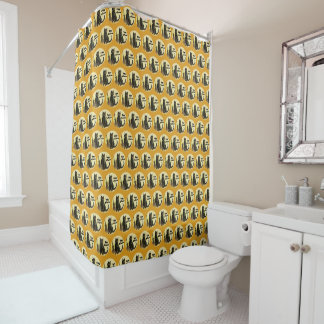 Cortina Para Box Vintage Happy Halloween Bathroom Decore Black Cat