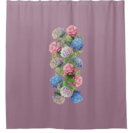 Cortina Para Box Vintage Hydrangea Shower Curtain