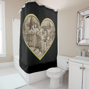 Cortina Para Box Vintage Romance casal, amor de homem e mulher