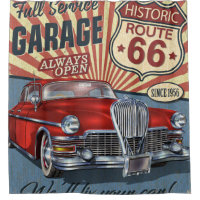 Vintage Route 66 Garage retro poster com retro ca