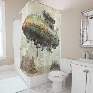 Cortina Para Box Vintage Steampunk Zeppelin (7)