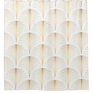 Cortina Para Box Vintage style elegant floral art deco repete fan p