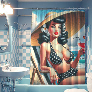 Cortina Para Box Vintage Summer Pin Up