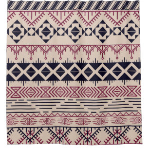 Cortina Para Box Vintage tribal asteca, padrão étnico.